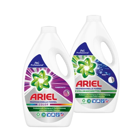 Action Pack Ariel Professional Color a Univerzální gel pro praní 2 x 60 praní