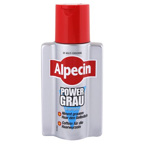 Alpecin PowerGrau šampon proti vypadávání vlasů pro muže na šedé vlasy 200 ml