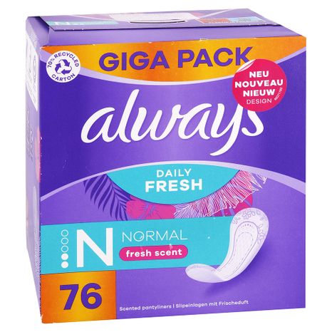 Always intimky Normal Daily Fresh se svěží vůní, Giga Pack 76 ks