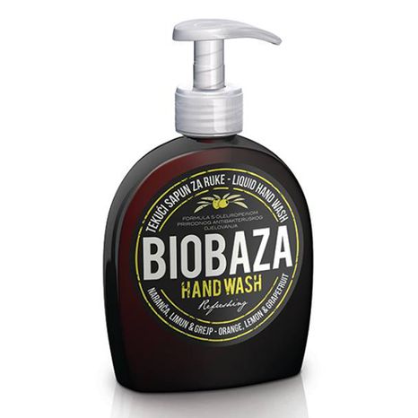 Biobaza HAND WASH tekuté mýdlo na mytí rukou pomeranč, citron a grep 300 ml