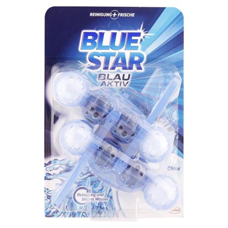 Blue Star Blau Aktiv závěsný čistič WC s chlórem 2 x 50g