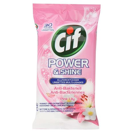 CIF antibakteriální utěrky Růžová lilie 30 ks