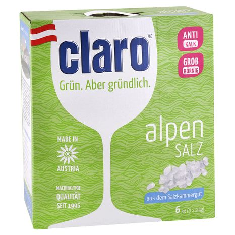 Claro alpská sůl do myčky nádobí 6 kg