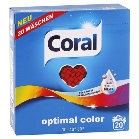 CORAL Optimal Color prášek na barevné prádlo 1,4 kg / 20 praní