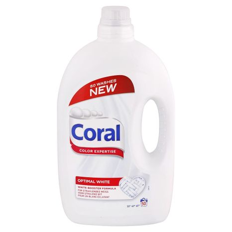 CORAL Optimal White gel na bílé prádlo 2,75 l/50 praní