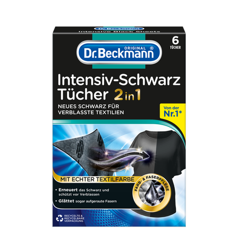Dr. Beckmann ubrousky do praní Intenzivní černá 2v1 6 ks
