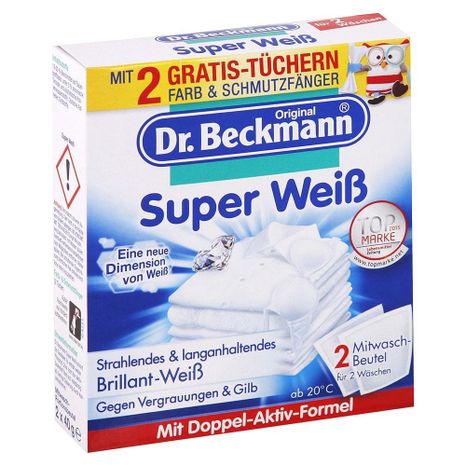 Dr. Beckmann ubrousky na praní Super bílá 2 ks
