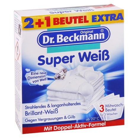 DR. BECKMANN ubrousky na praní Super bílá 3 ks
