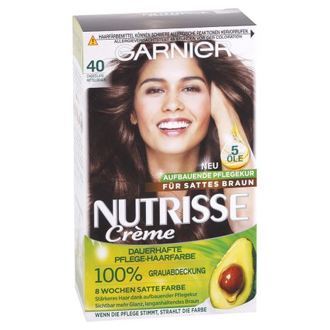 Garnier Nutrisse krémová permanentní barva na vlasy 40 Čokoládová středně hnědá