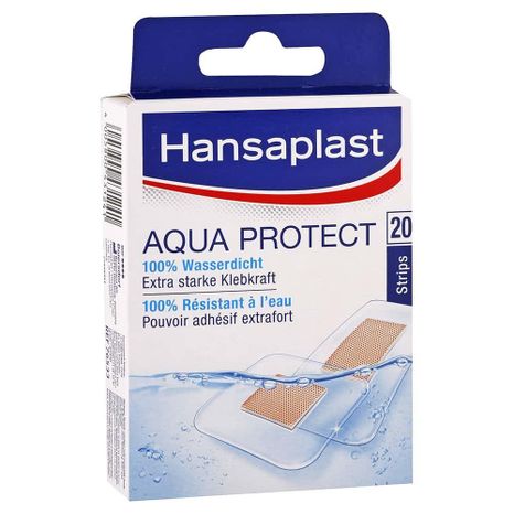 Hansaplast Aqua Protect vodotěsná náplast 2 velikosti / 20 ks