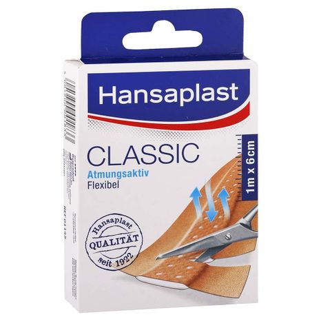 Hansaplast Classic textilní náplast s polštářkem 1m x 6cm
