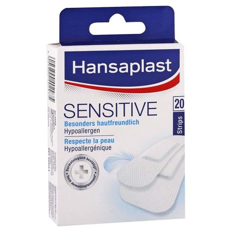 Hansaplast Sensitive hypoalergenní náplast na citlivou pokožku 2 velikosti / 20 ks