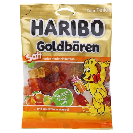 HARIBO Saft Goldbären želé cukroví s ovocnou šťávou 175 g