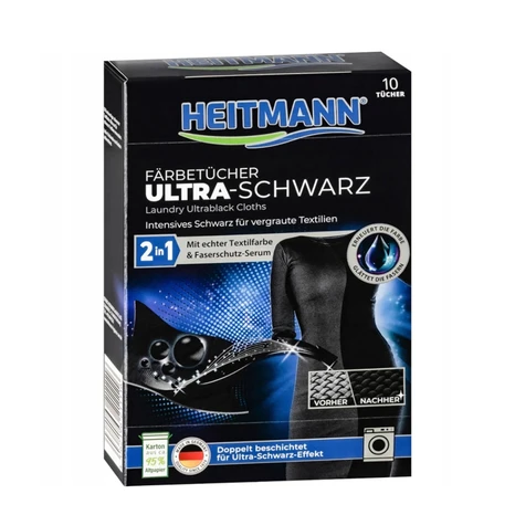 Heitmann ubrousky obnovující černou barvu oblečení 10 ks