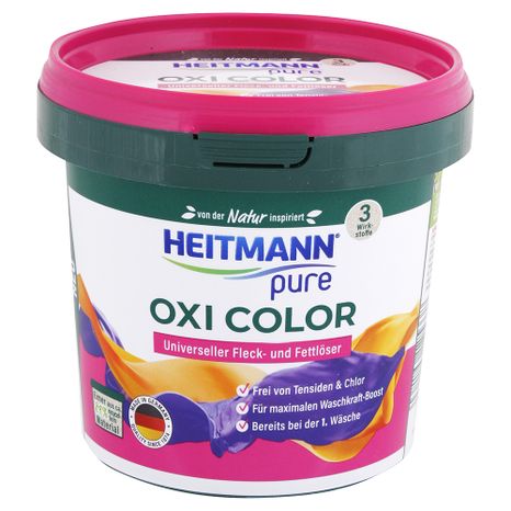 Heitmann Oxi Color odstraňovač skvrn a mastnoty na barevné prádlo 500 g