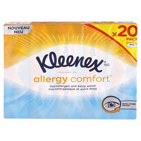 Kleenex Allergy papírové kapesníky 4-vrstvé 20 ks