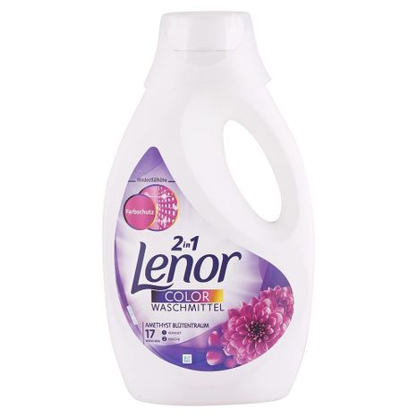 LENOR gel na barevné praní 2v1 Květinová vůně ametyst 935 ml / 17 praní