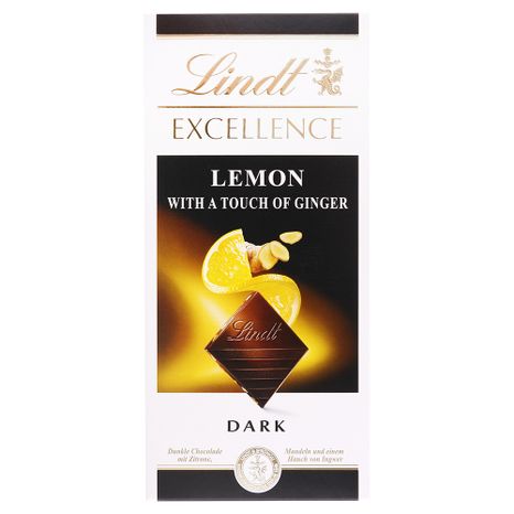 Lindt Excellence hořká čokoláda Citron a zázvor 100 g