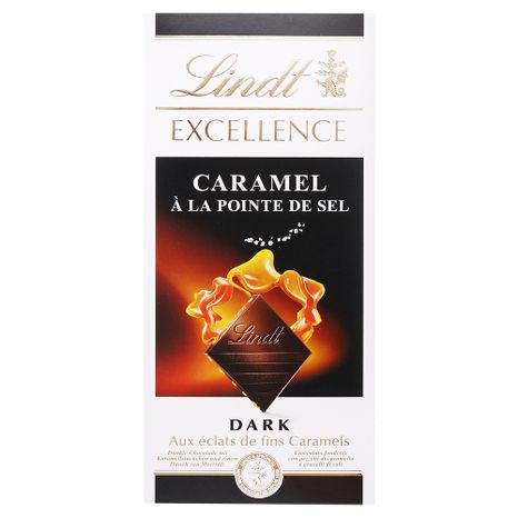 Lindt Excellence hořká čokoláda Slaný karamel 100 g
