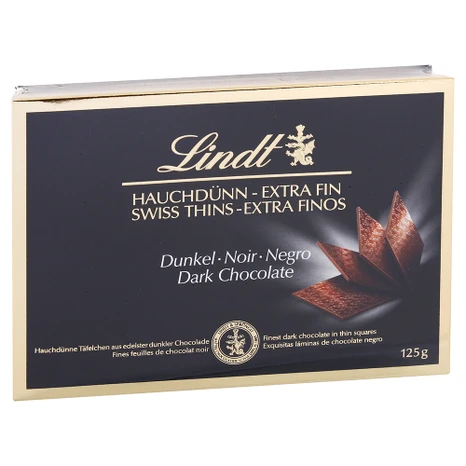 Lindt Thins Dark plátky hořké čokolády 125 g