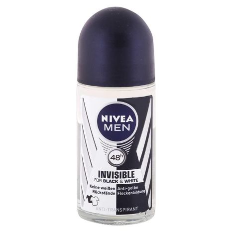 Nivea Men kuličkový antiperspirant pro muže Invisible for Black & White 50 ml