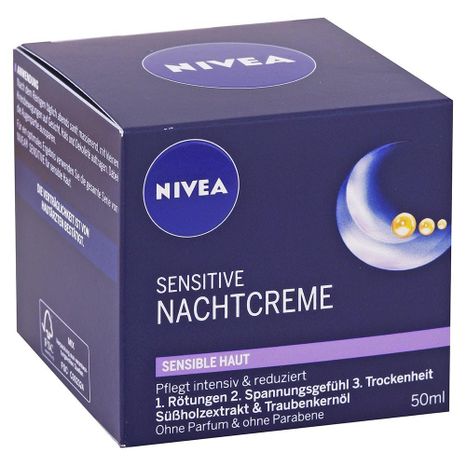 NIVEA Noční krém pro citlivou pleť Sensitive 50ml