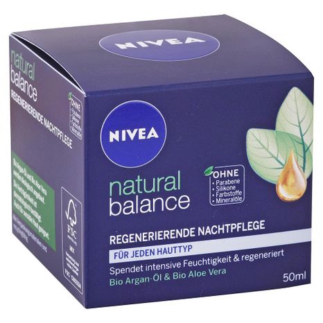 NIVEA Regenerační noční krém Natural Balance 50ml