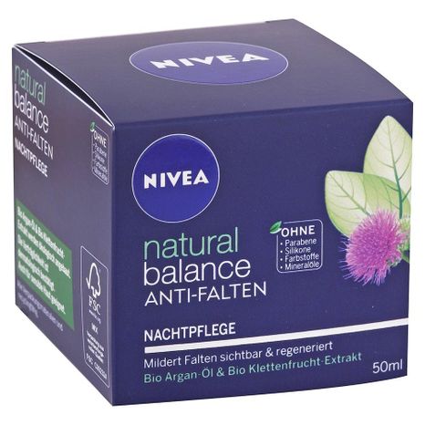 NIVEA Noční krém proti vráskám Natural Balance 50ml