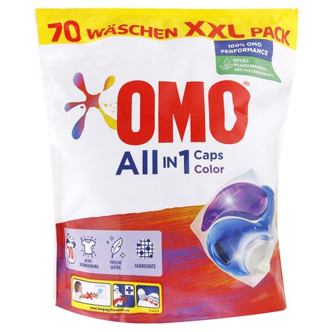 OMO All in 1 Color kapsle na barevné praní XXL Pack 70 ks