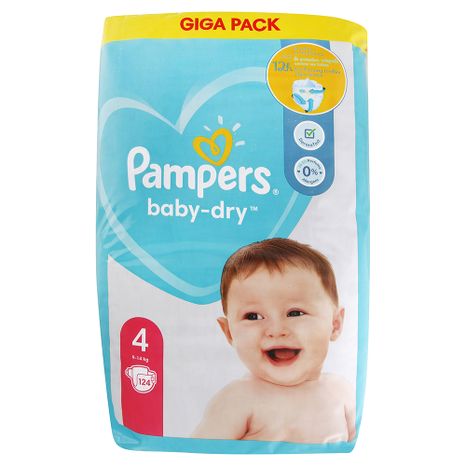 PAMPERS Baby Dry dětské plenky (4) 9-14 kg  / 124 ks