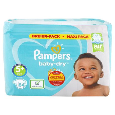 PAMPERS Baby Dry dětské plenky (5+) 12-17 kg  / 88 ks