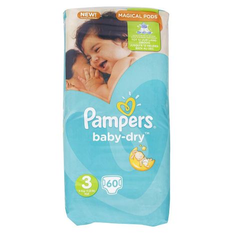 PAMPERS Baby Dry dětské pleny (3) Midi 5-9kg  / 60 ks