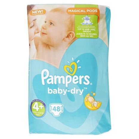 PAMPERS Baby Dry dětské pleny (4+) Maxi+ 9-18 kg  / 48 ks