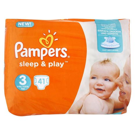 PAMPERS Sleep & Play dětské pleny (3) Midi 5-9 kg / 41 ks
