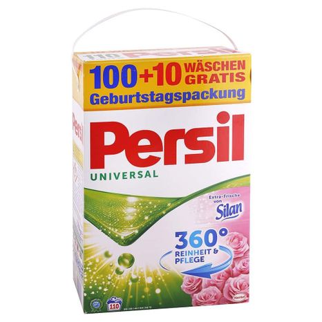 PERSIL 360 ° Univerzální Prací prášek se Silanem pro běžné prádlo 7,7 kg / 110 praní