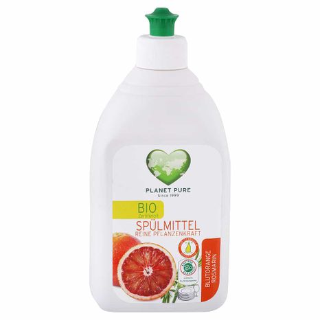 PLANET PURE Bio prostředek na mytí nádobí Červený pomeranč a rozmarýn 500 ml