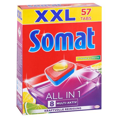 Somat All in 1 tablety do myčky nádobí Citron a limetka 57 ks