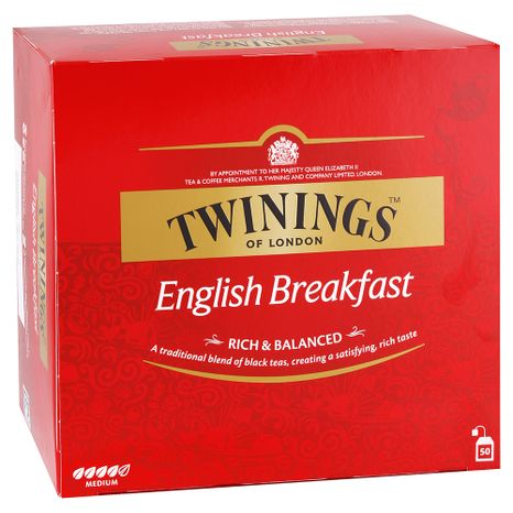 TWININGS černý čaj English Breakfast 50 ks
