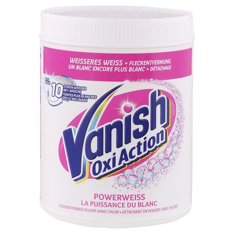 Vanish Oxi Action práškový odstraňovač skvrn na bílé prádlo 1,1 kg