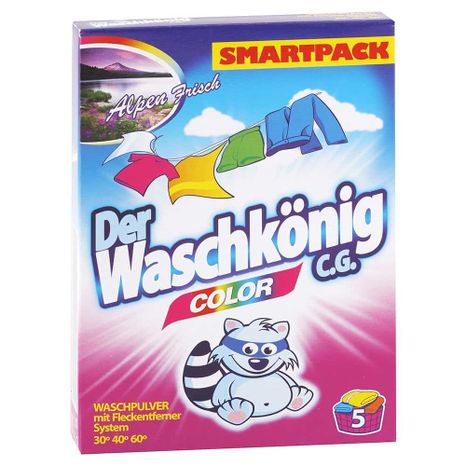 Waschkönig  Color prací prášek na barevné prádlo 375 g / 5 praní