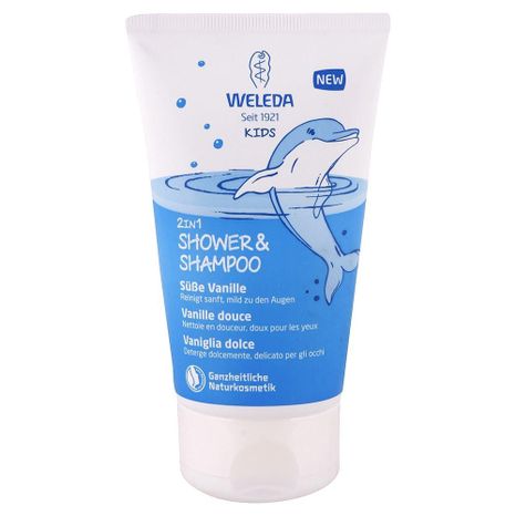 WELEDA dětský sprchový kém a šampon 2v1 Sladká vanilka 150ml